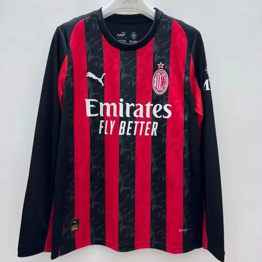 Ac Milan 25/26 Home Kit Long Sleeve